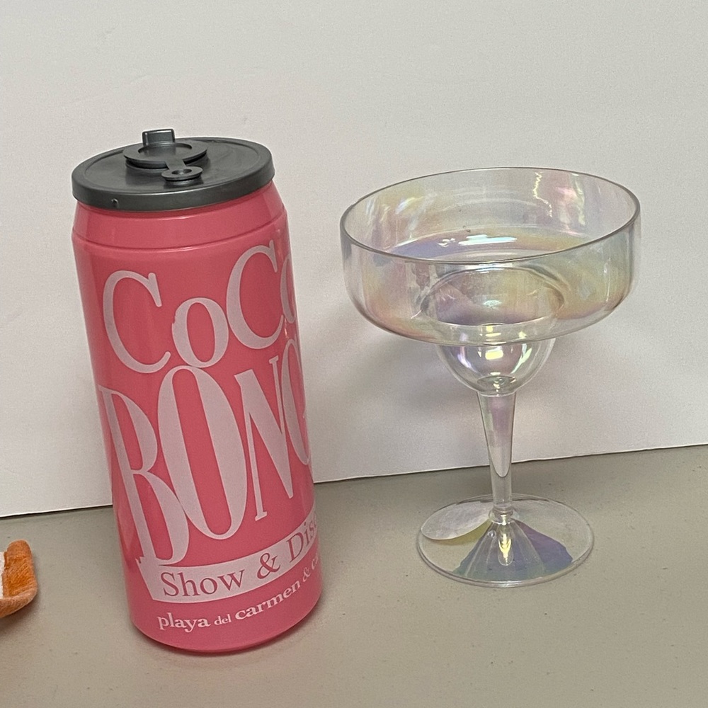 Bottle water And Margarita Glass